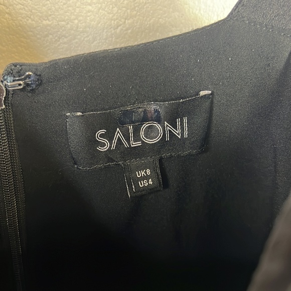 RTR SALONI
Jewel Rosette Lana Dress Black/Floral size 4 Strappy MIDI silk ruffle - Picture 5 of 7